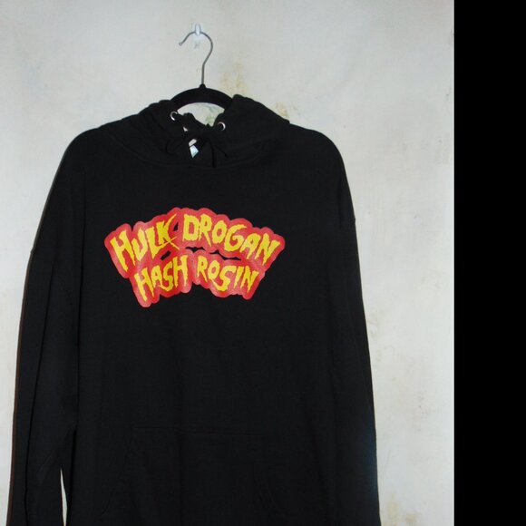 Rare Hulk Drogan Hash Rosin Black Red Hoodie Hogan Men's Funny Sweatshirt 3XL - Picture 7 of 9